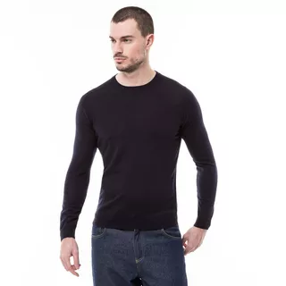 Manor Man Pullover, Classic Fit, langarm Rundhalspullover merin tot eas Marine
