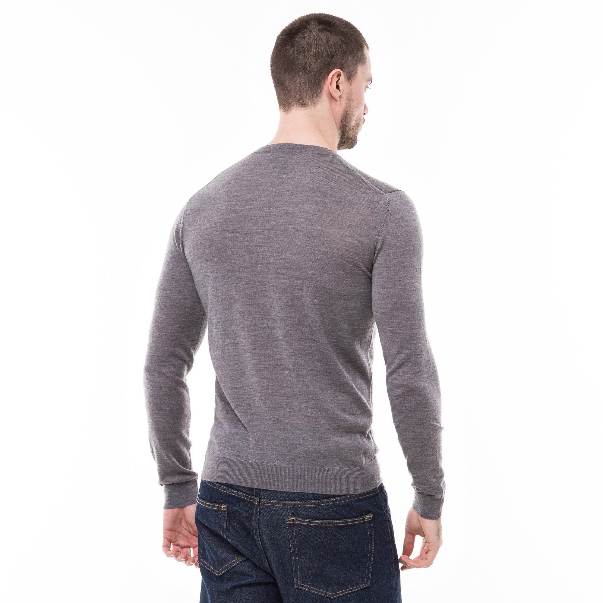 Manor Man pull merino enc ronde tot easy Pull, Classic Fit, manches longues 