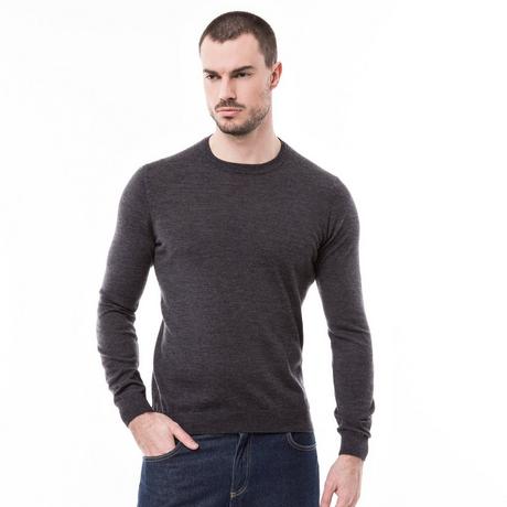 Manor Man pull merino enc ronde tot easy Pull, Classic Fit, manches longues 
