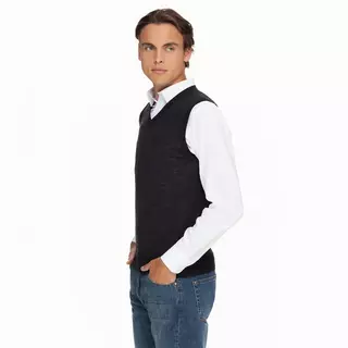 Manor Man Pull, Classic Fit, sans manches  Marine