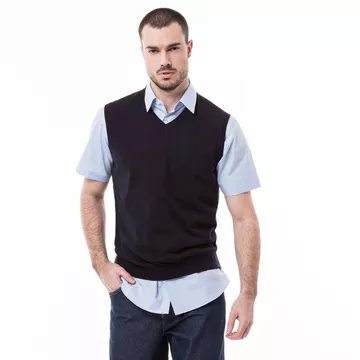 Pullover, Classic Fit, ohne Arm TOTAL EASY-CARE, WASCHMASCHINENFEST und TUMBLER
