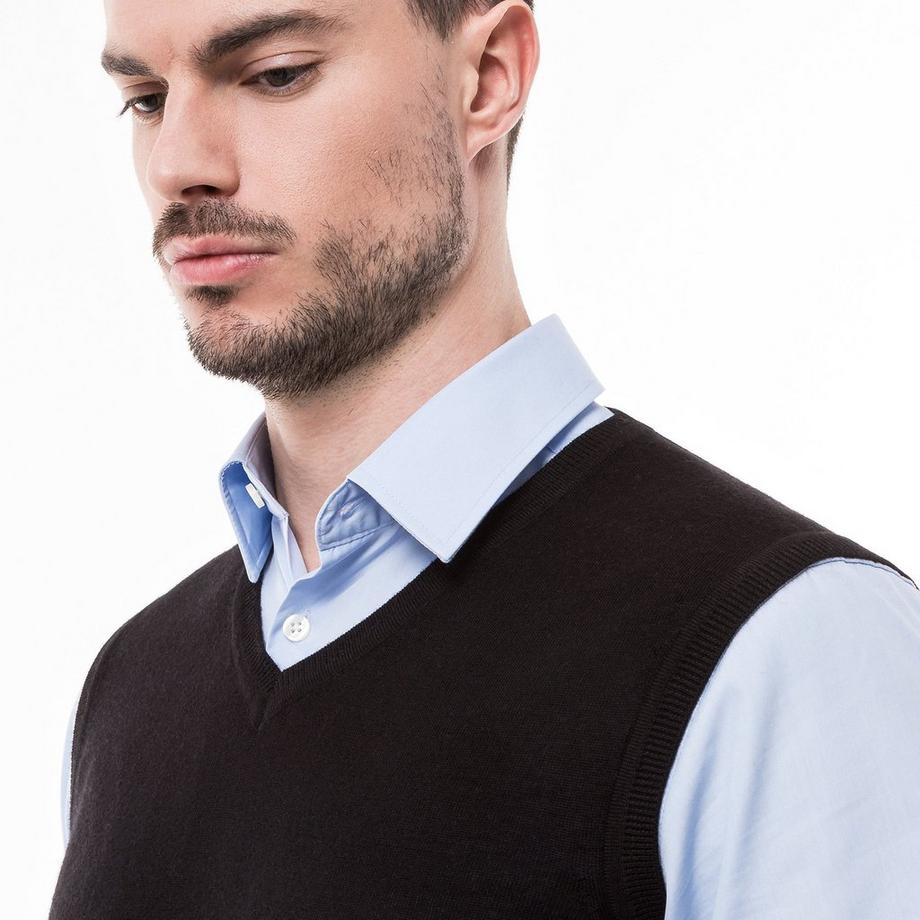 Manor Man Classic Fit Ärmelloser Pullover  