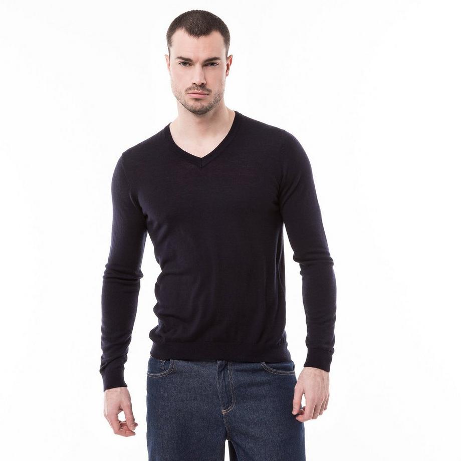 Manor Man Classic Fit Langarm V-Ausschnitt Pullover  