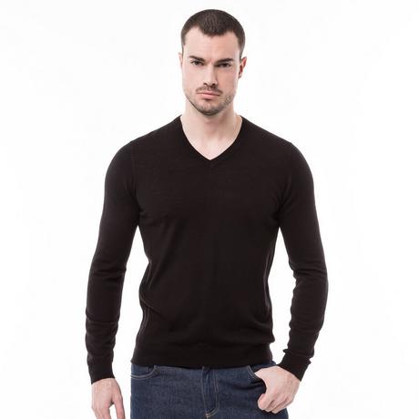 Manor Man Classic Fit Langarm V-Ausschnitt Pullover  