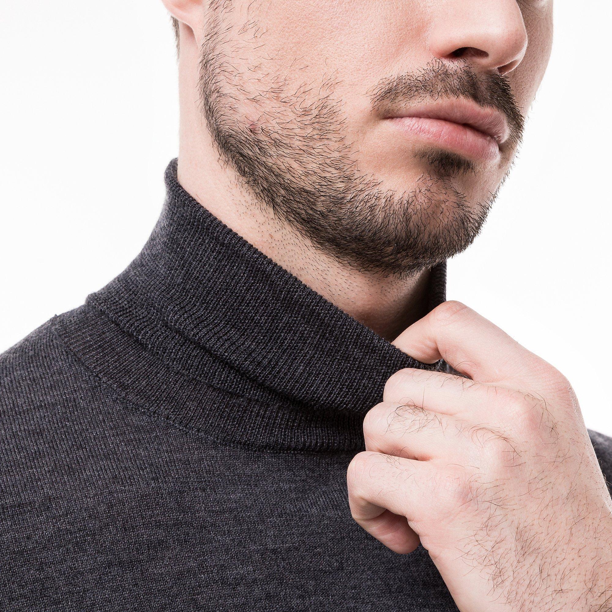 Manor Man Pull col roulé mérinos Classic Fit manches longues  