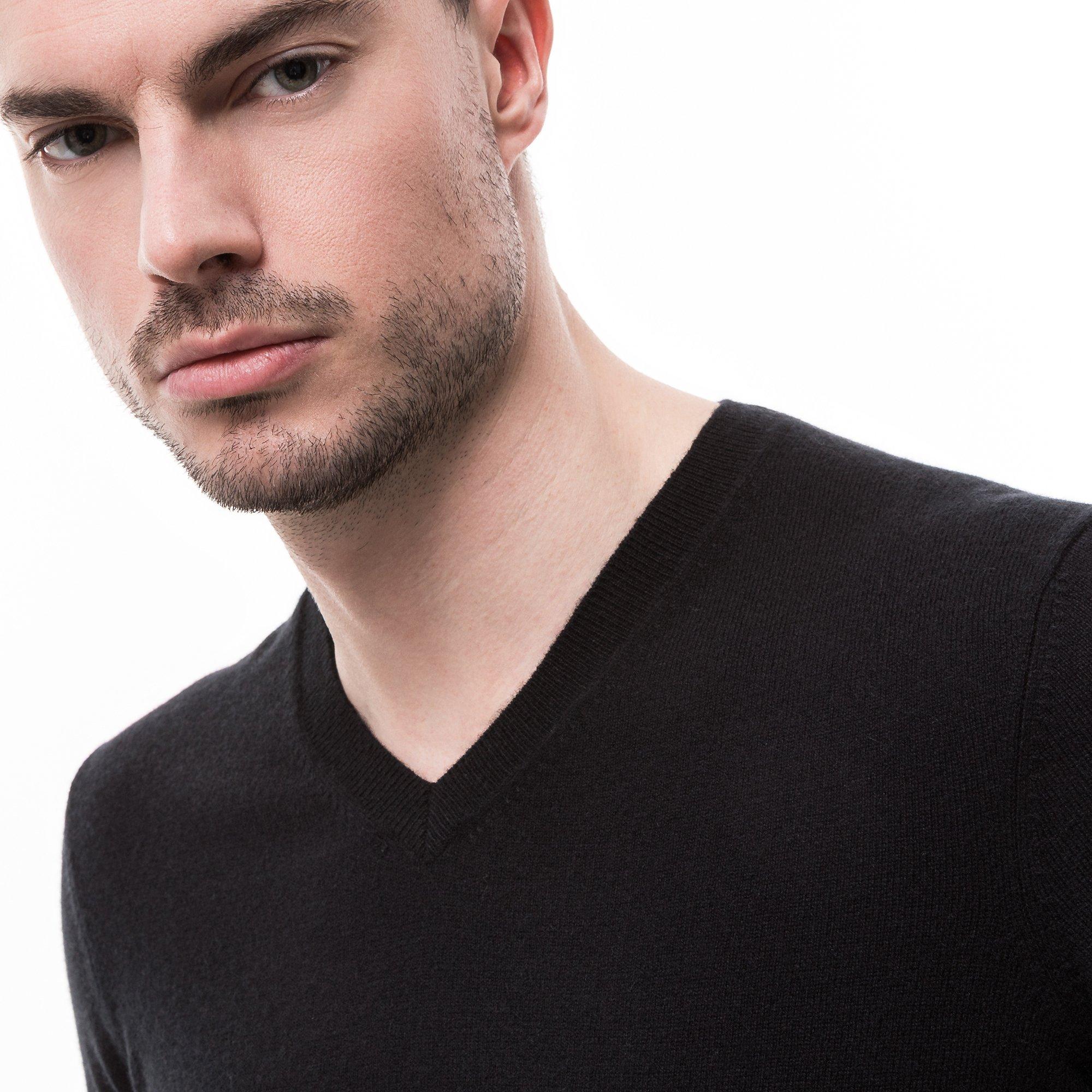 Manor Man Pull cachemire col V  