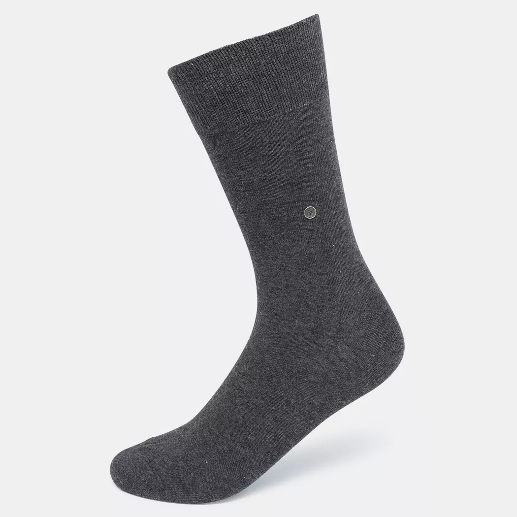 2 Pair Charcoal Everyday Cotton Socks Men's 6.5-11 Mens - Burlington