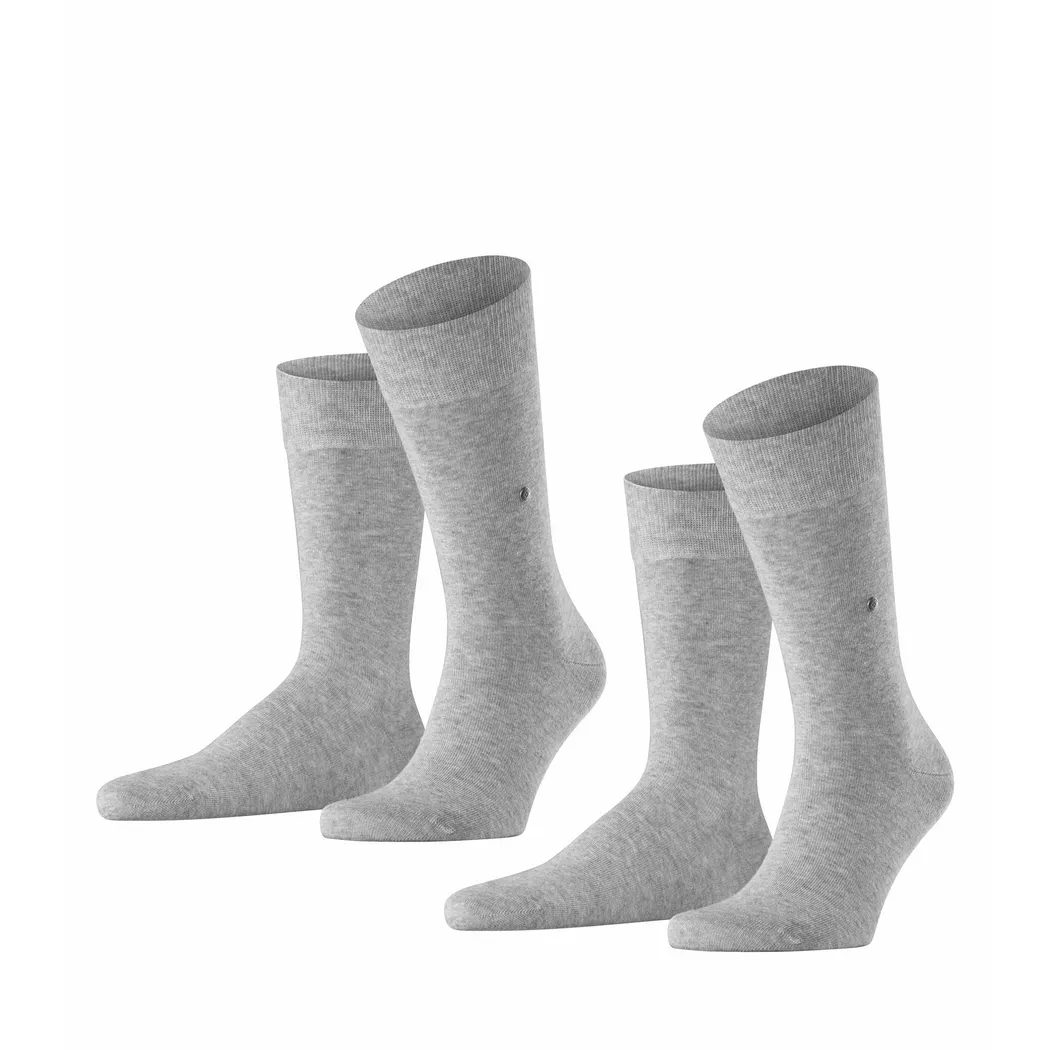 Burlington - Duopack, wadenlange Socken, für Herren, Hellgrau, Größe W40/L46