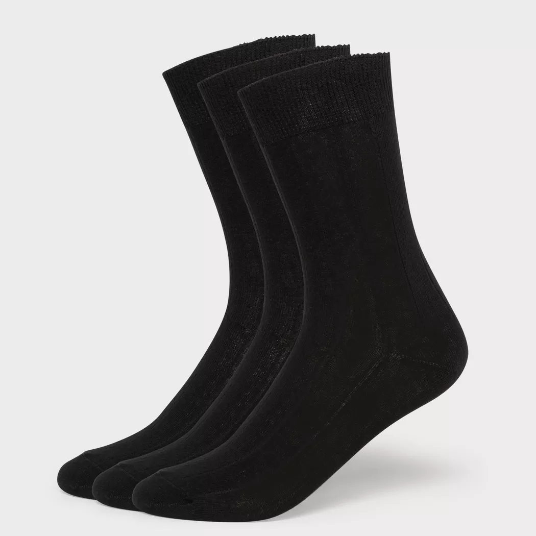 Manor Man - Wadenlange Socken, für Herren, Black, Größe 43-46