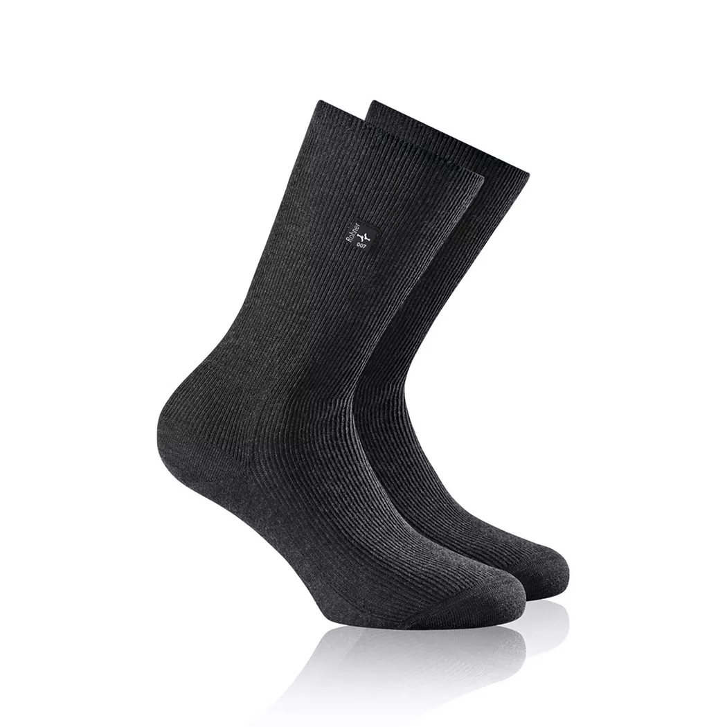Rohner Advanced - Wadenlange Socken, für Herren, Anthrazit, Größe 45-46