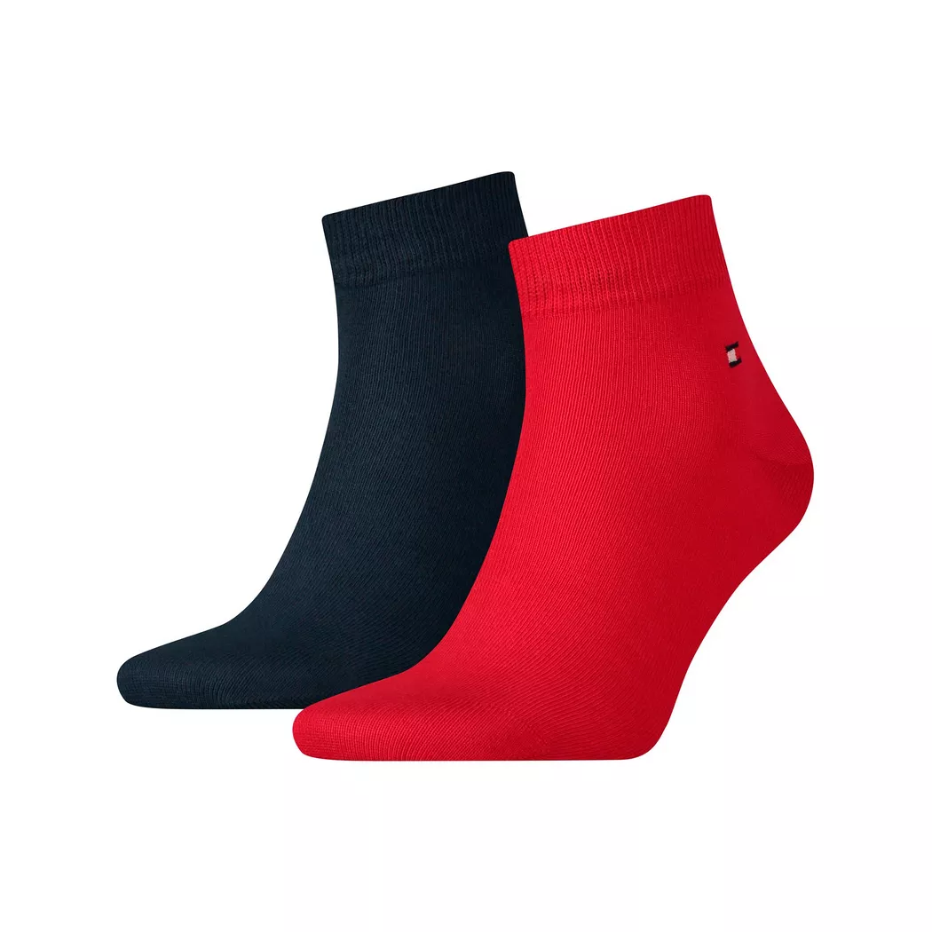 Tommy Hilfiger - Duopack, knöchellange Strümpfe, für Herren, Rot, Größe 43-46