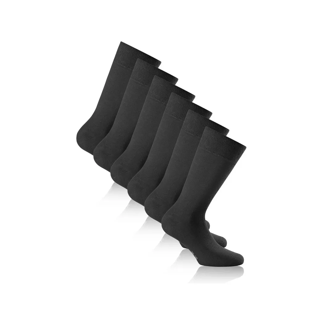 Rohner - Triopack, wadenlange Socken, für Herren, Black, Größe 43-46