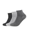 camano Triopack, knöchellange Socken Ca-Soft Quarter Grau