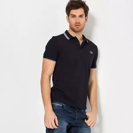 FRED PERRY Polo, Classic Fit, manches courtes TWIN TIPPED FRED PERRY SHIRT Bleu Nuit