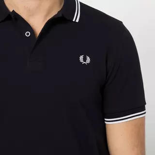 FRED PERRY Polo, Classic Fit, manches courtes TWIN TIPPED FRED PERRY SHIRT Bleu Nuit