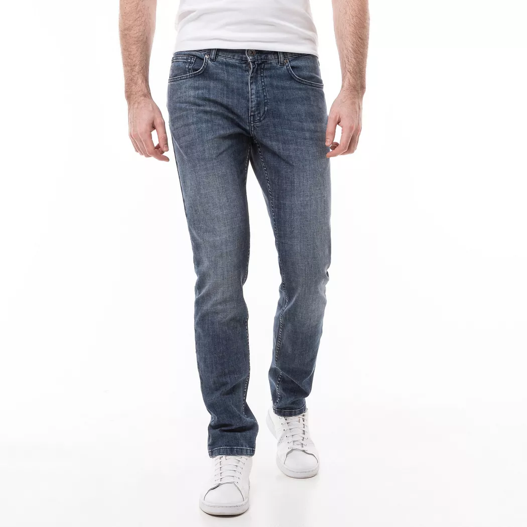 Manor Man - Jeans, Slim Fit, für Herren, Blau Denim, Größe W33/L30