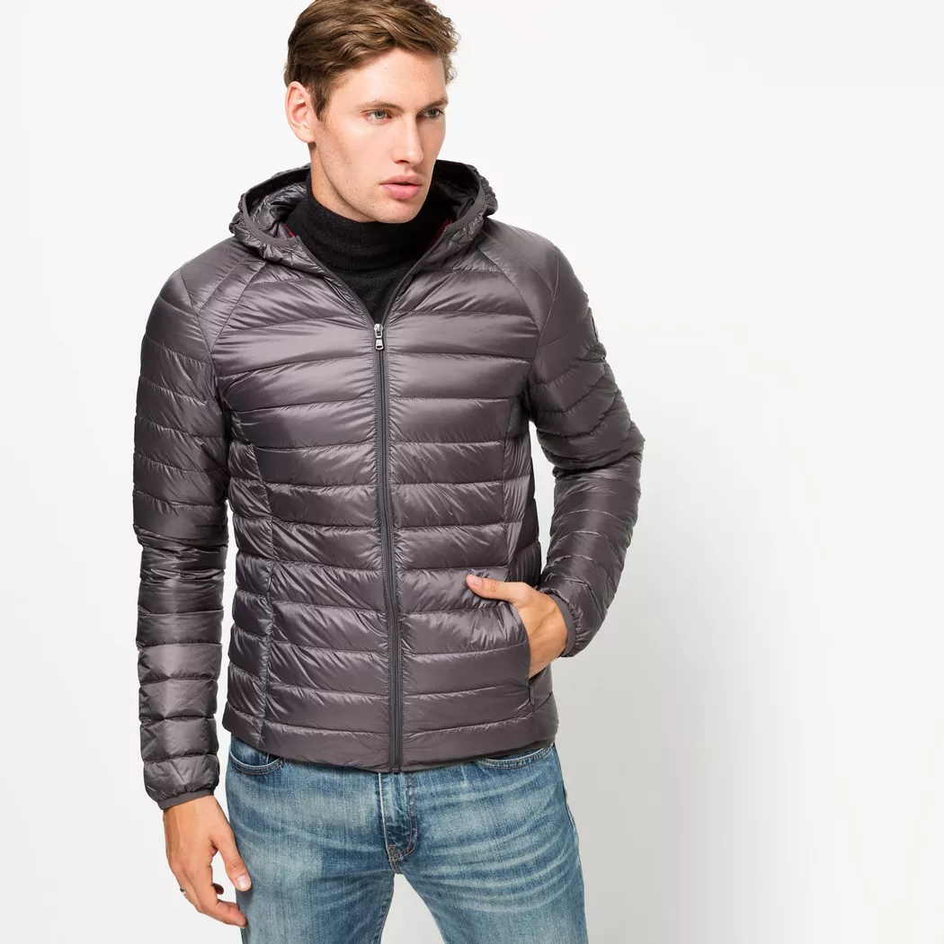 Jott - Daunenjacke mit Kapuze, für Herren, Anthrazit, Größe L