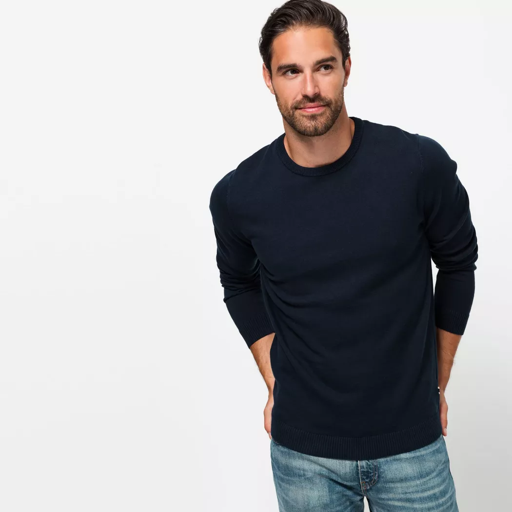 Jack & Jones Pull Essential Basic Knitted Navy Blazer Twisted Jet Stream S Homme