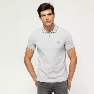 Armani Exchange Polo, Modern Fit, manches courtes Poloshirt,ModernFit,ka Gris