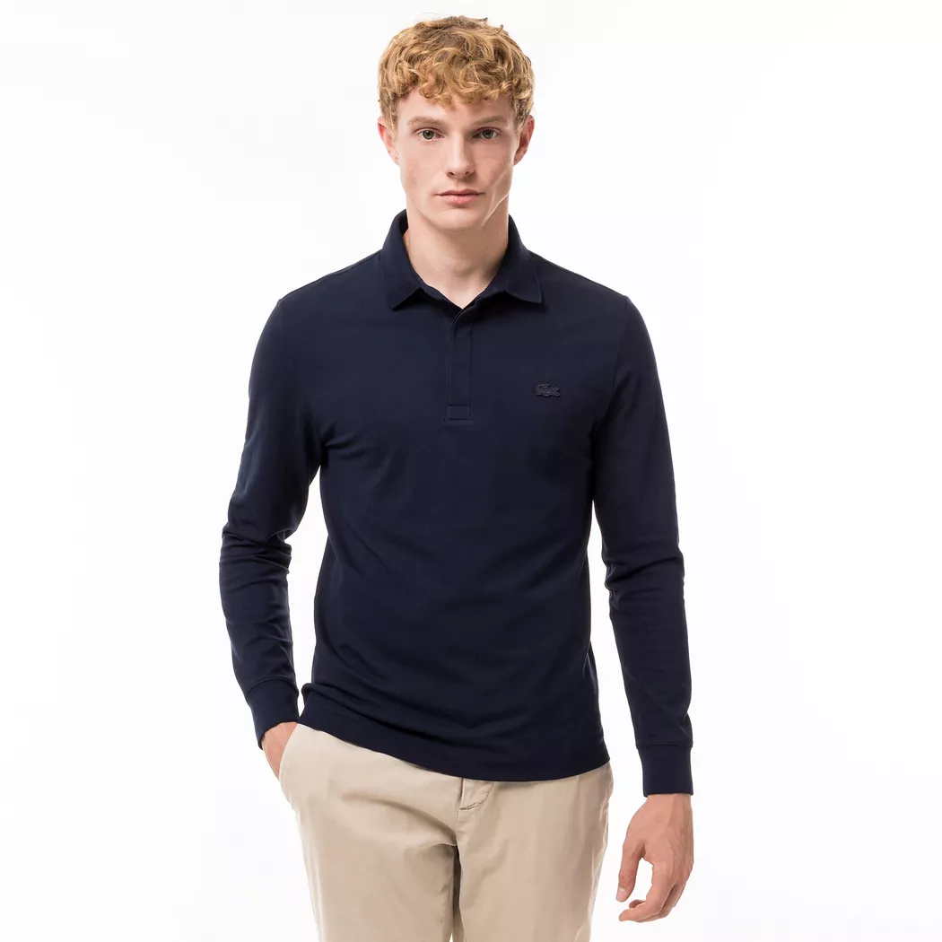 Lacoste - Poloshirt, Regular Fit, langarm, für Herren, Marine, Größe XXL (T7)