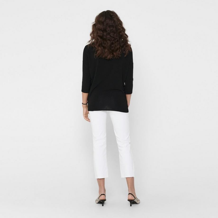 ONLY Glamour 3/4 Col Rond Manches 3/4 Top  
