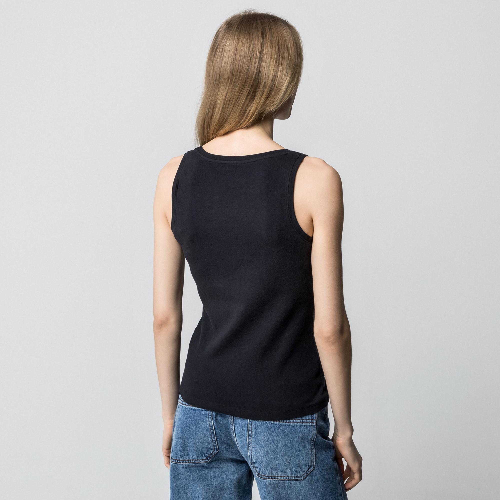 Manor Woman Top col rond sans manches  