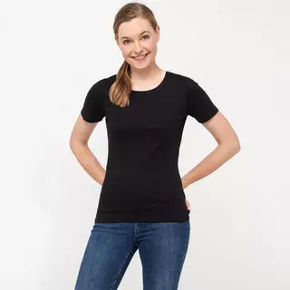 Manor Woman  Top, col rond, manches courtes Black