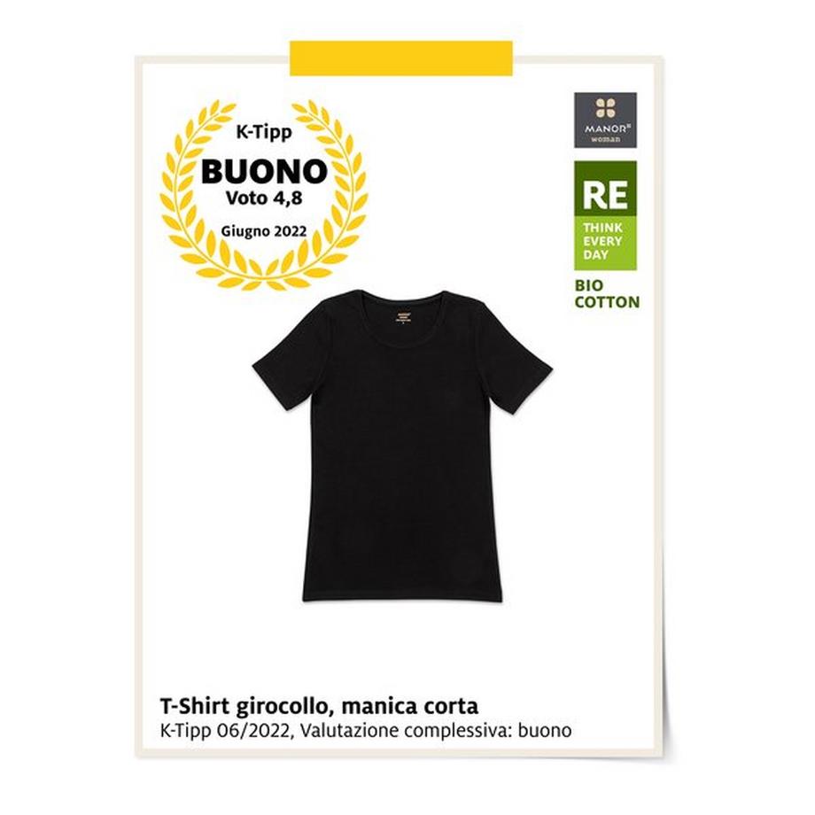 Manor Woman Top Maniche Corte Girocollo  