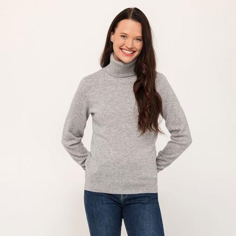 Manor Woman Kaschmir Rollkragen Langarm Pullover  