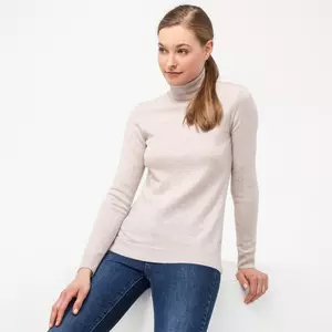 Pull, col roulé, manches longues