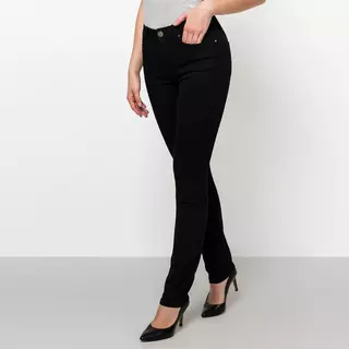 Manor Woman  Jeans, Straight Leg Fit Black
