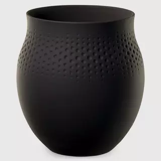 Villeroy & Boch Vase Perle hoch Manufacture Collier noir Weiss