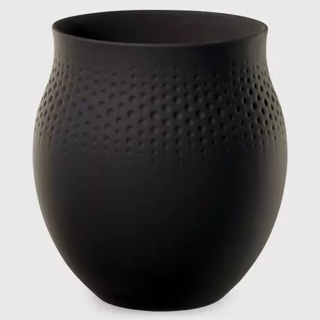 Villeroy & Boch Vase Perle hoch Manufacture Collier noir Weiss
