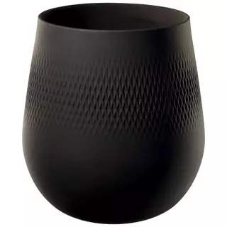 Villeroy & Boch Vase Carré gross Manufacture Collier noir Weiss
