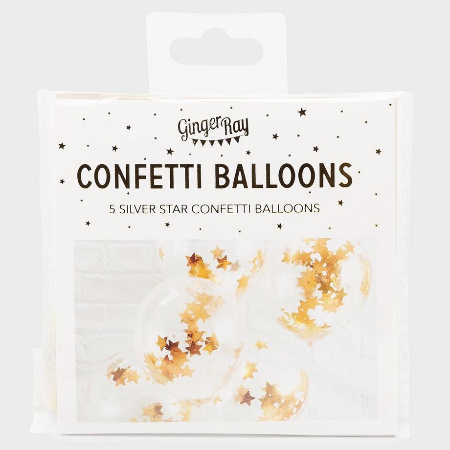 Ginger Ray Metallic Star Palloncino, 5 pezzi 