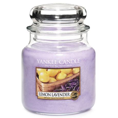 YANKEE CANDLE Candela profumata Lemon Lavender, Jar Candles 