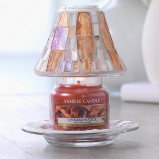 YANKEE CANDLE Gold Wave Mosaic Bougeoir 