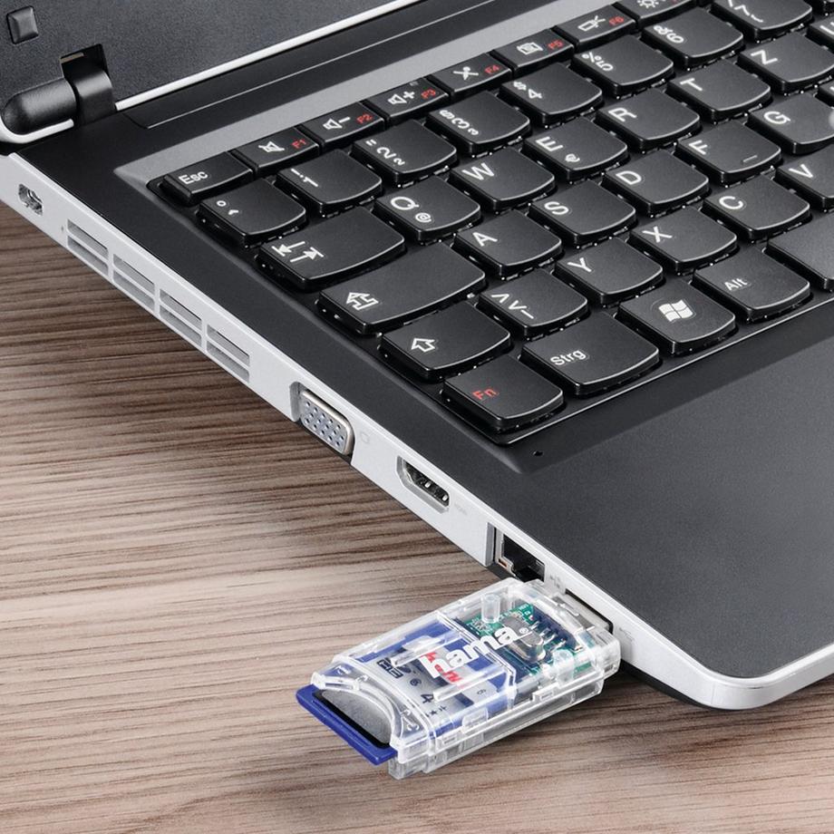 hama USB 2.0 Card-Reader "8 in 1" Transparent 8 in 1 