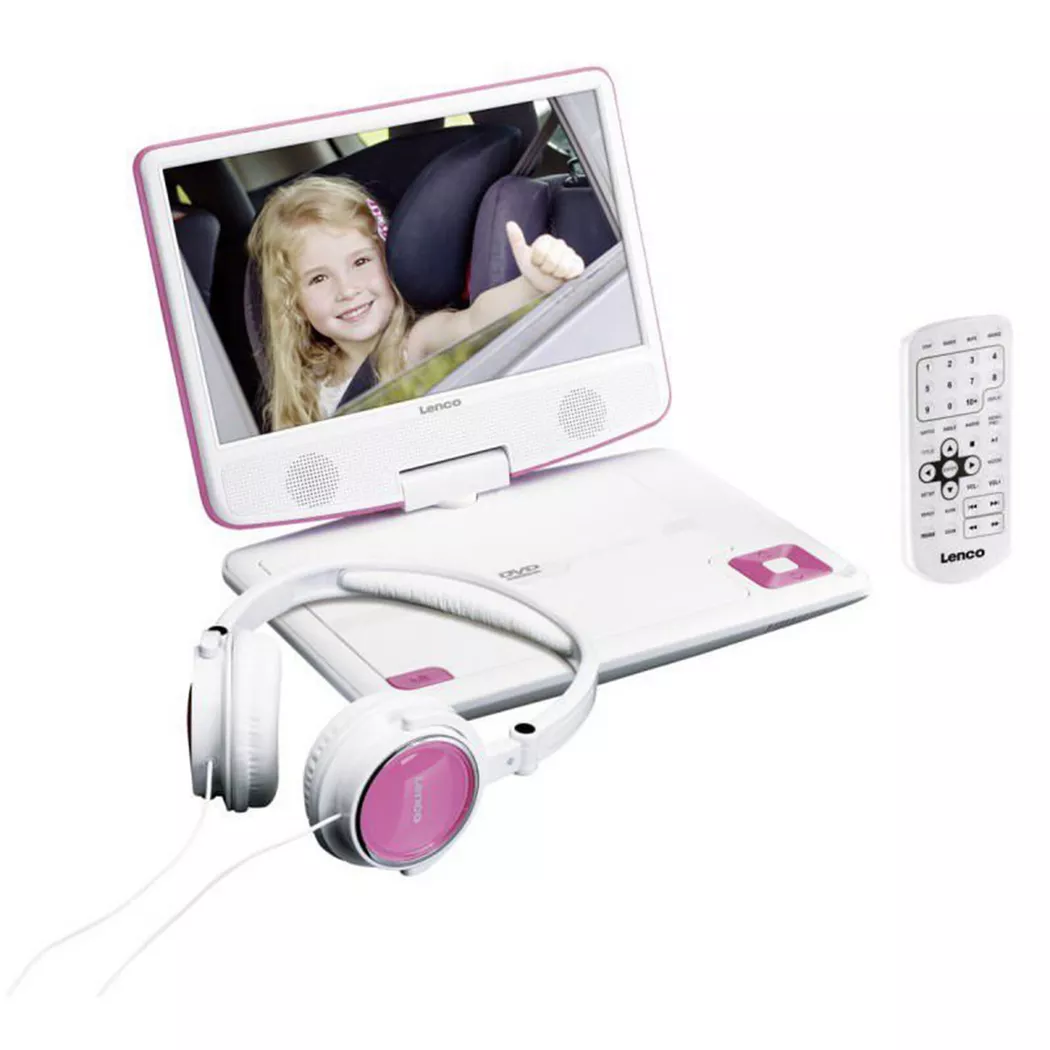 Lenco - Dvp-910, Portabler DVD-Player, Pink, 9