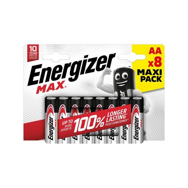 Energizer Max (AA) Piles alcalines, 8 pièces 
