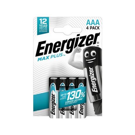 Energizer Max Plus (AAA) Batterie alcaline, 4 pezzi 
