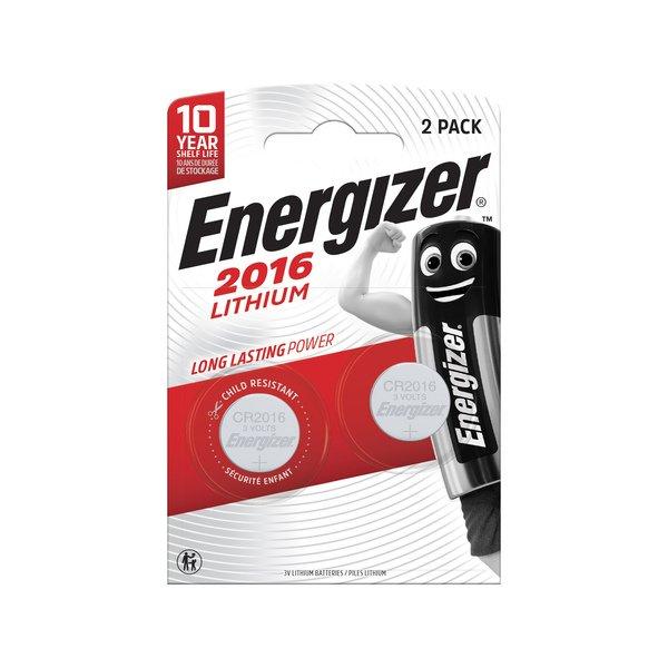 Energizer CR2016 Lithium-Batterien, 2 Stück 