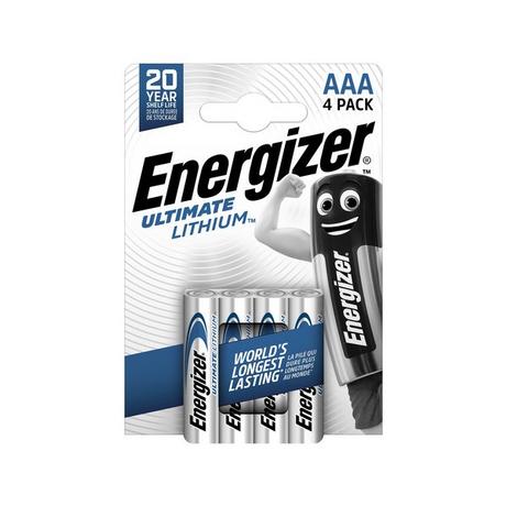 Energizer Ultimate (AAA) Batterie al litio, 4 pezzi 