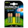 DURACELL Stay Charged (AAA) Piles rechargeables, 4 pièces 