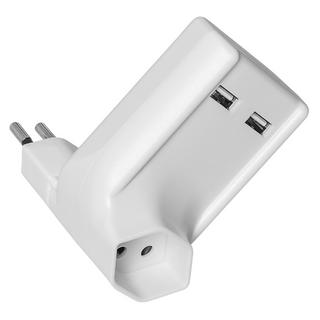 STEFFEN 1xT12/T13 + 2xUSB Fiche de dérivation pivotante 