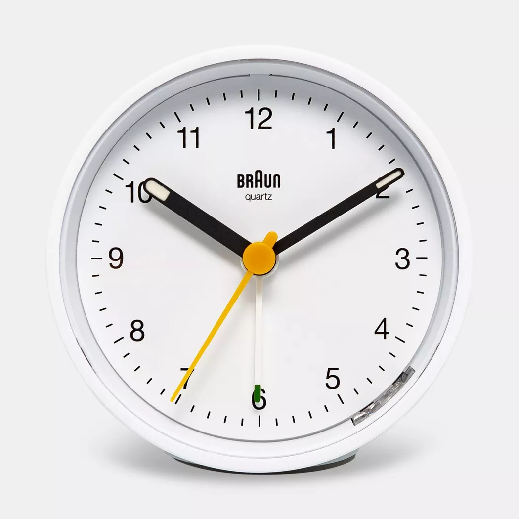 Braun - Analogwecker, 35mm, Weiss