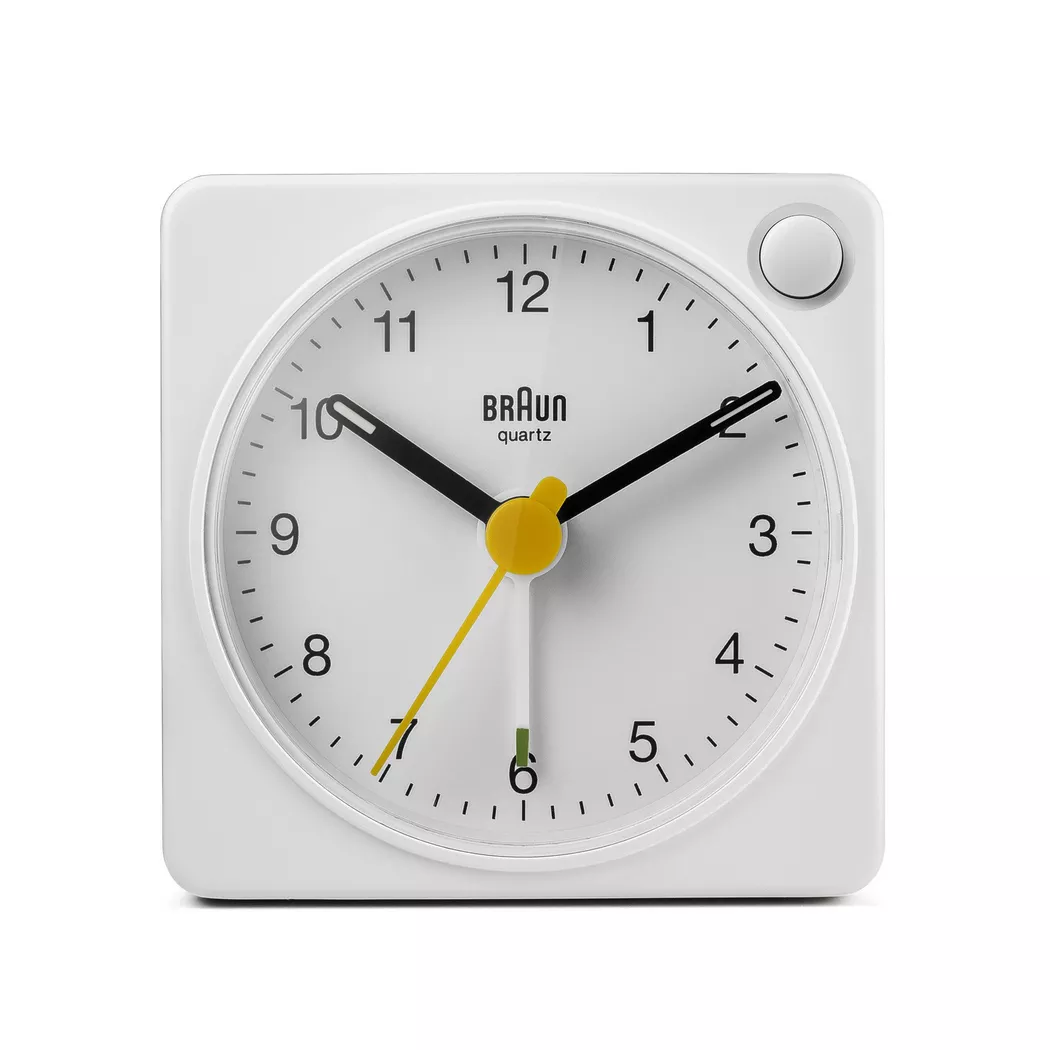 Braun Analog Alarm Clock White 57mm