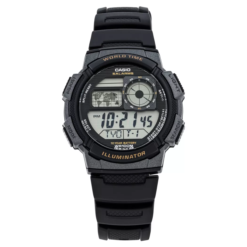 Casio à quartz Montre-bracelet AE-1000W-1AVEF (L x l x H) 48.1 x 43.7 x 13.7 mm noir Matériau du boîtier=Résine Matériau (bracelet)=Résine