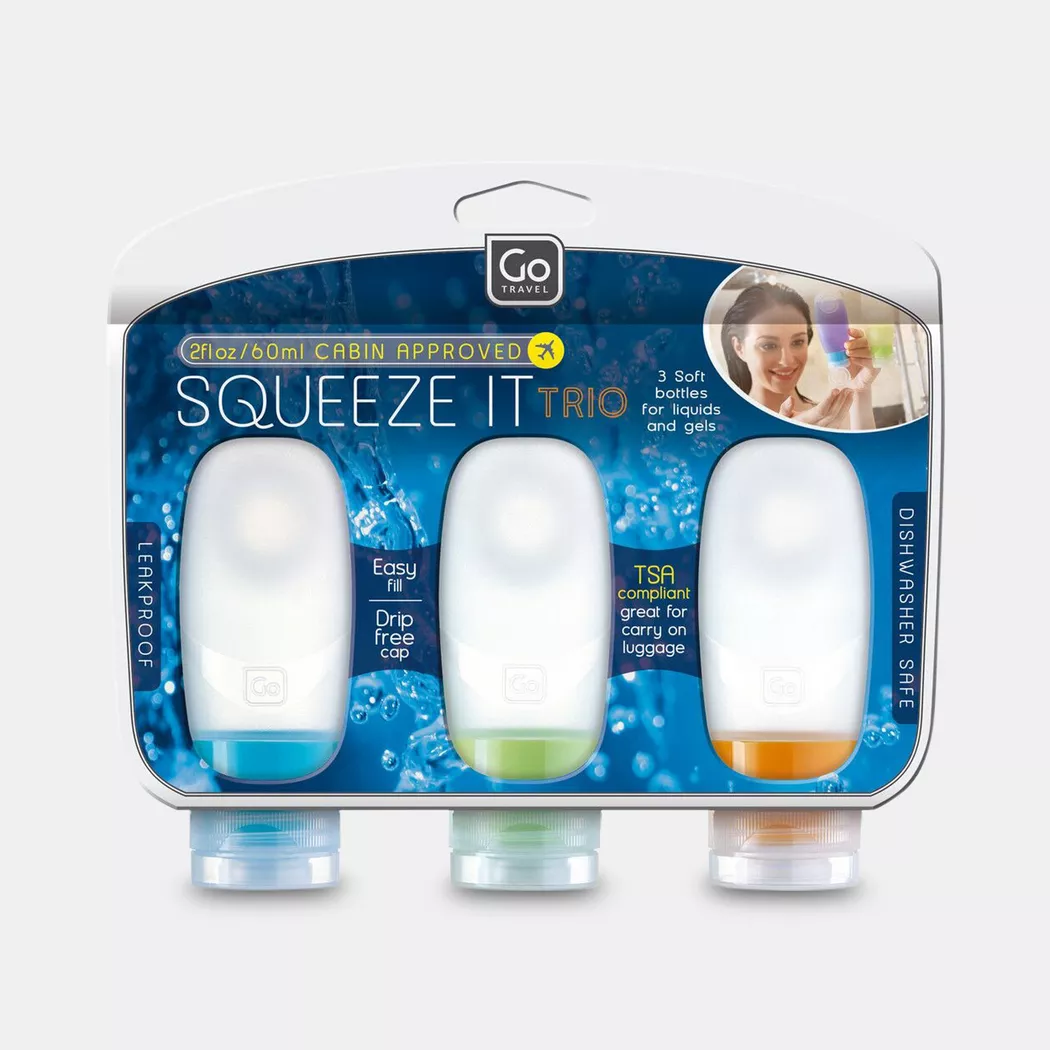Go Travel Cosmetic Bottles Set Transparent One Size