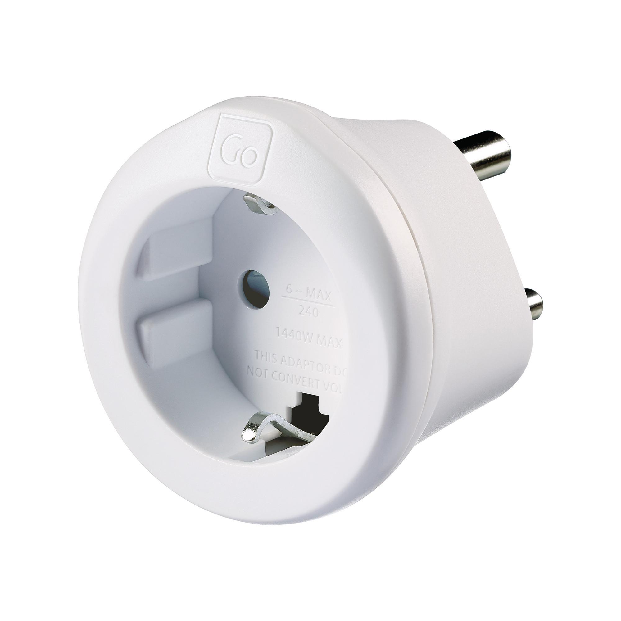 Go Travel Reiseadapter EU - India Adaptor 